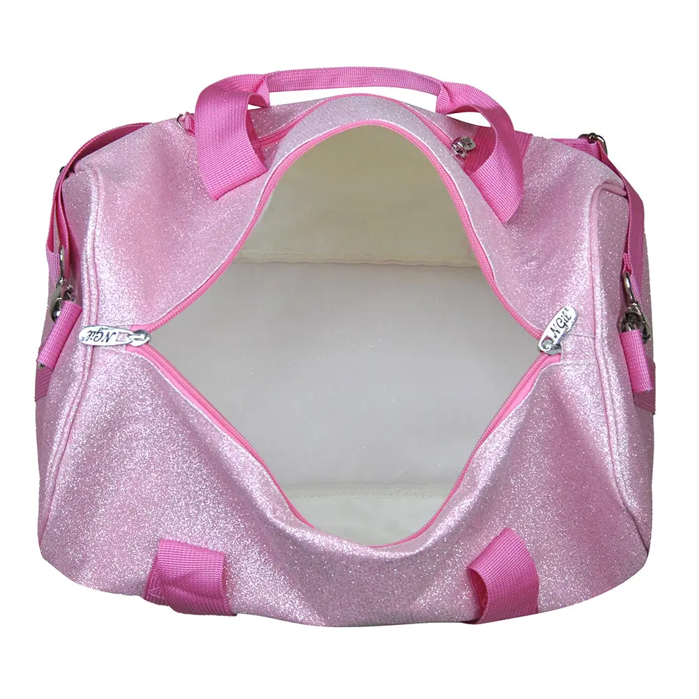 Pink Large Glitter Duffel Bag