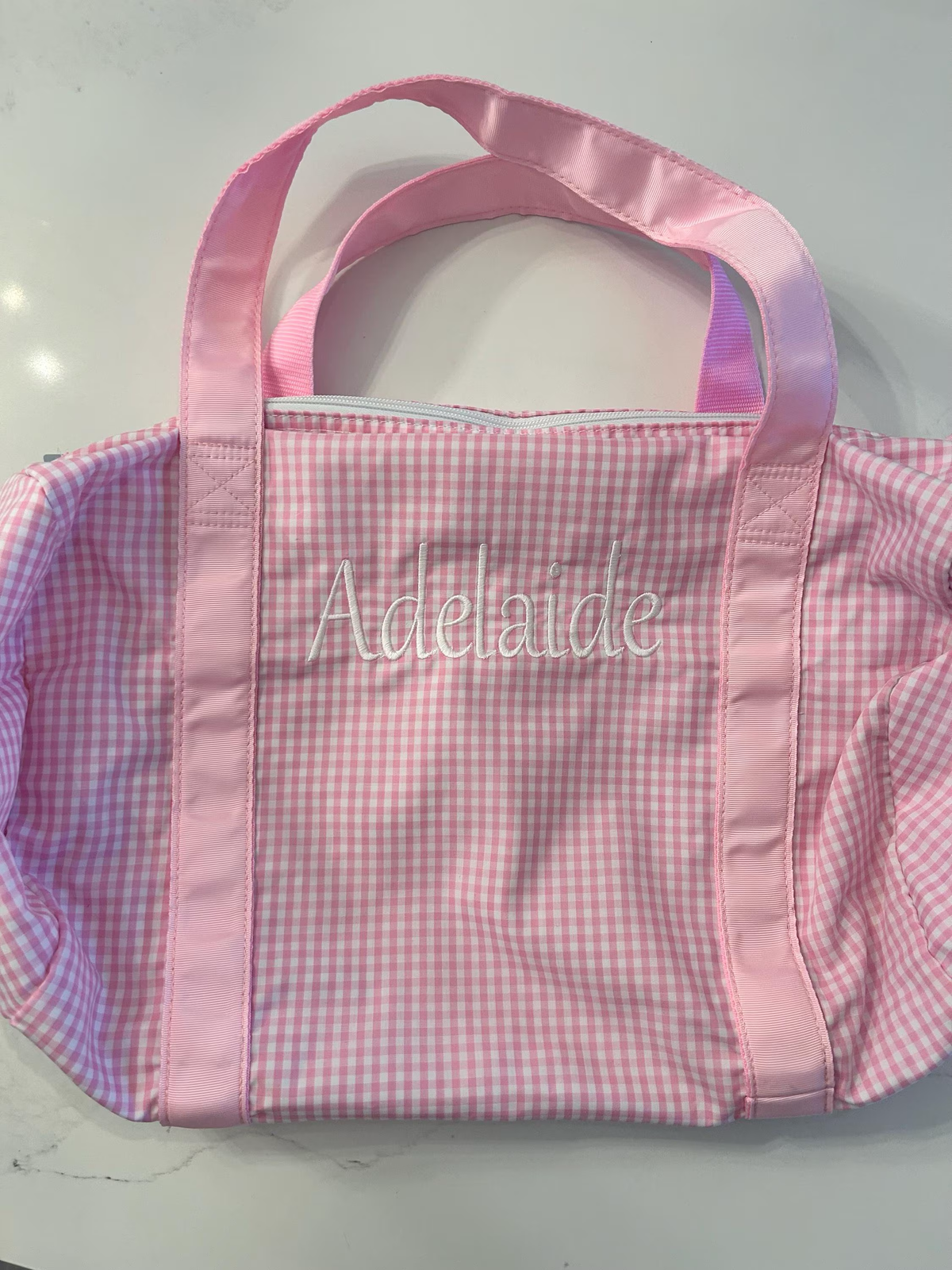 Pink Gingham Medium Duffel | Mint