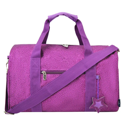 Purple Large Glitter Duffel Bag