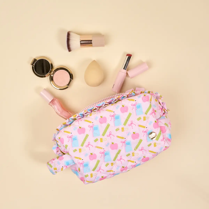 Essentials Quilted Cosmetic Pouch–School's in Session