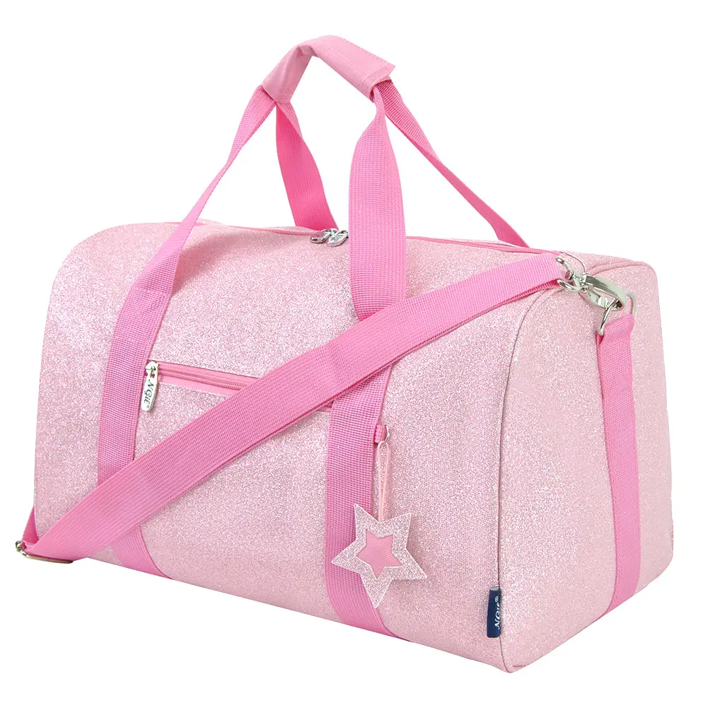 Pink Large Glitter Duffel Bag