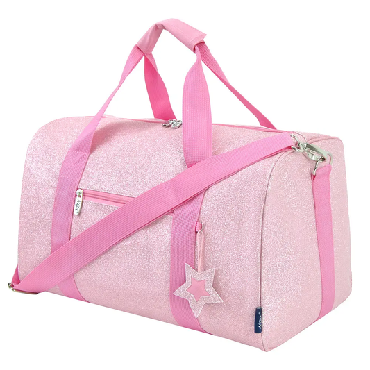 Pink Large Glitter Duffel Bag