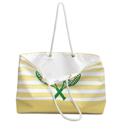 Weekender Tote Bag - Yellow Stripes W Tennis