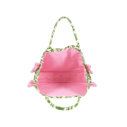 Ruffle Tote, Textured Palm Stripe: Lilly Pulitzer